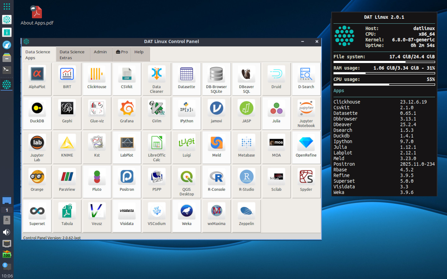 Virtual box dat linux 2